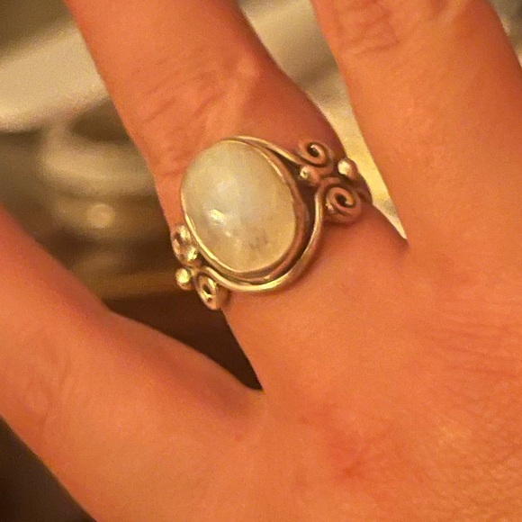collection in folly beach sc Jewelry - 925 sterling silver moonstone ring vintage looking size 7 fits my middle finger
